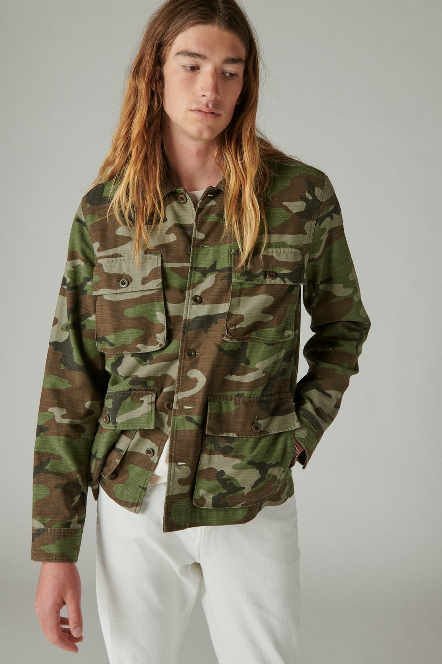 SLUB TWILL MILITARY JACKET | Lucky Brand