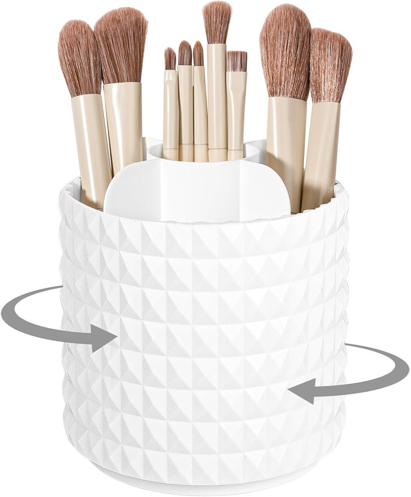 Anyoifax Makeup Brush Holder Organizer 360°Rotating Make Up Brushes Container for Vanity, Spinni... | Amazon (US)