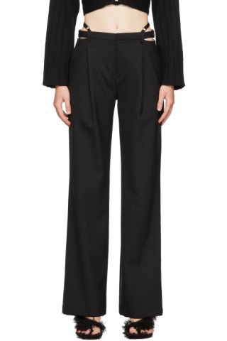 Black Wool Lingerie Trousers | SSENSE