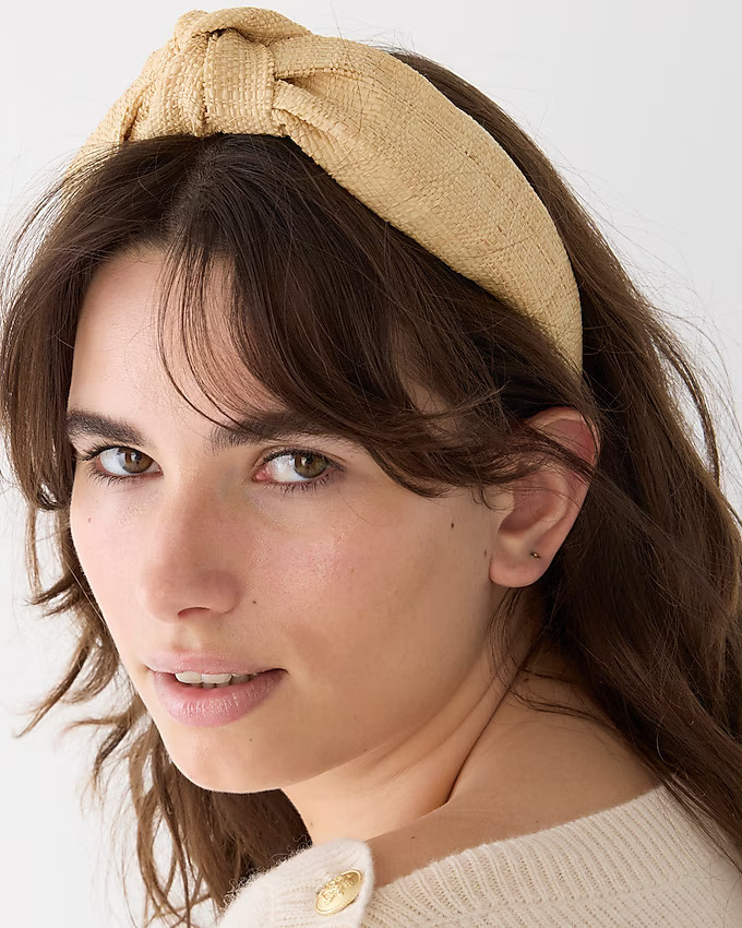 Knot headband in raffia | J. Crew US
