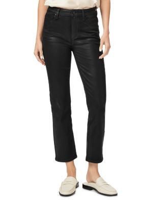 Cindy High Rise Straight Leg Jeans in Black Fog Luxe Coating | Bloomingdale's (US)