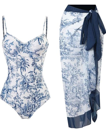 Blue & white swimsuit, swim coverup, swim set 

#LTKswim #LTKunder100 #LTKunder50