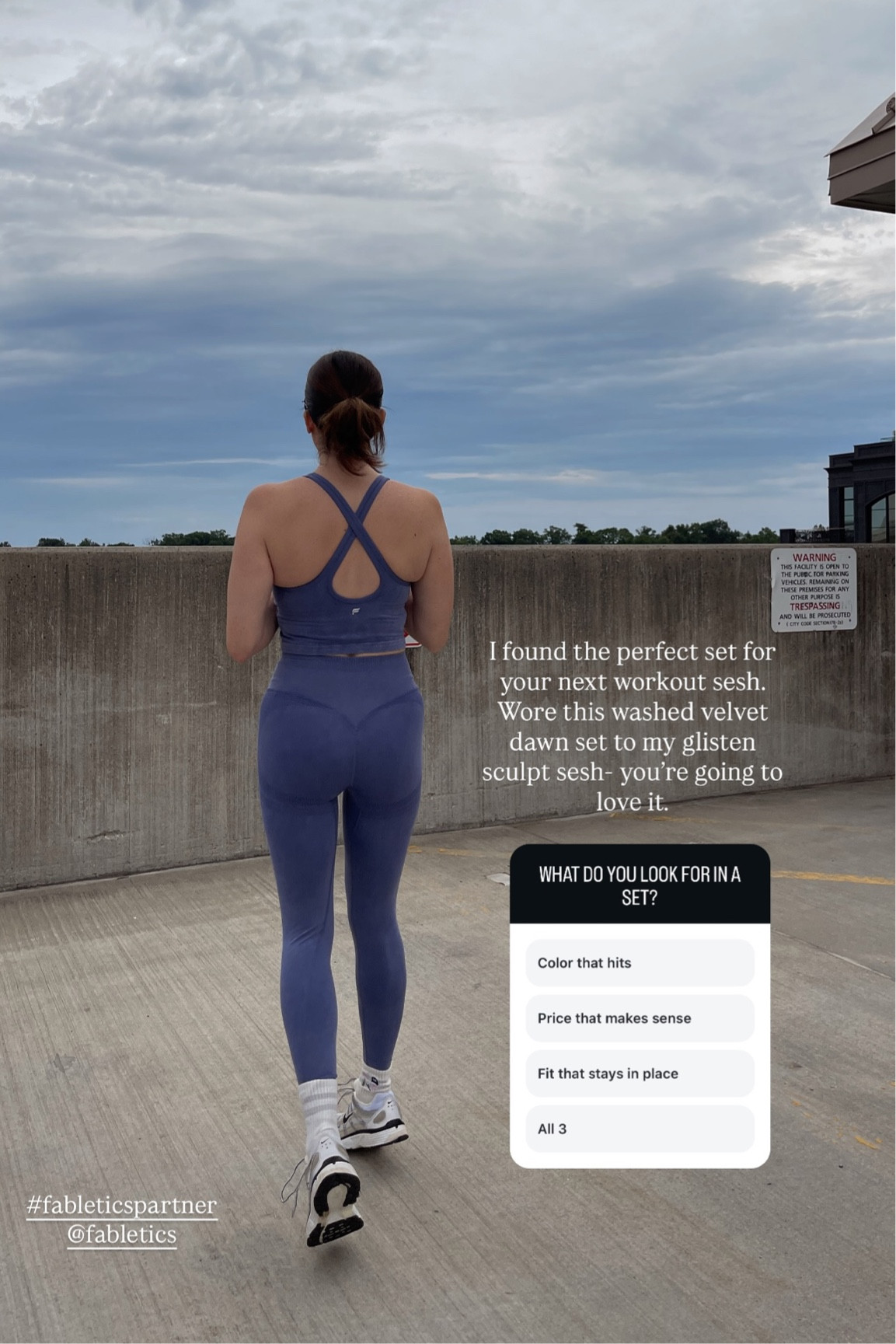 #fableticspartner 
@fabletics  I found the perfect set for your next workout sesh.
Wore this washed velvet dawn set to my glisten sculpt sesh- you’re going to love it.