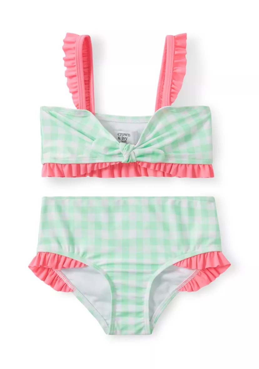 Toddler Girls Bow Two Piece Bathing Suit | Belk