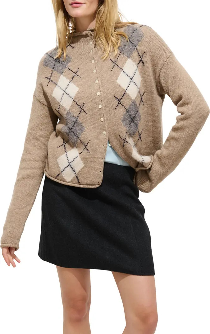 Alex Mill Taylor Argyle Wool Blend Cardigan | Nordstrom | Nordstrom