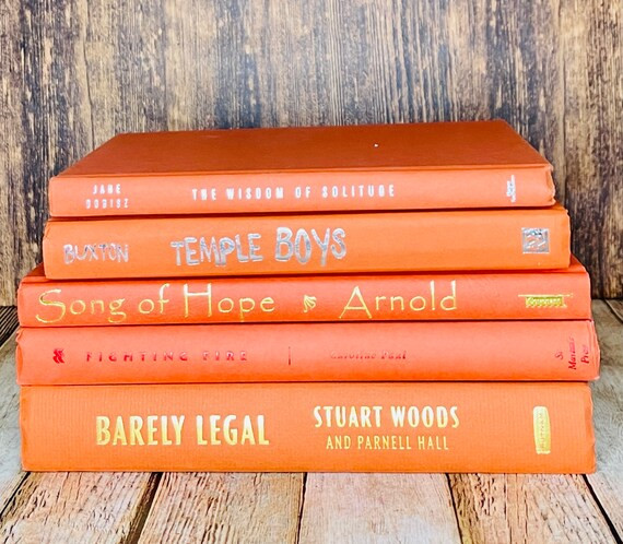 Pumpkin Spice Book Bundles I For Home Decoration And Reading  | Aesthetic Books In Complementary ... | Etsy (US)