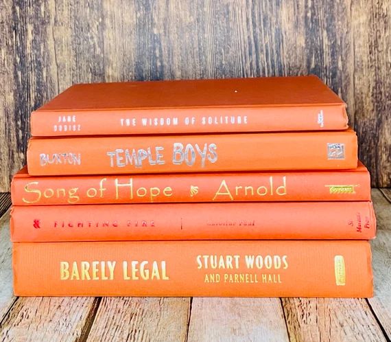 Pumpkin Spice Book Bundles I For Home Decoration And Reading  | Aesthetic Books In Complementary ... | Etsy (US)