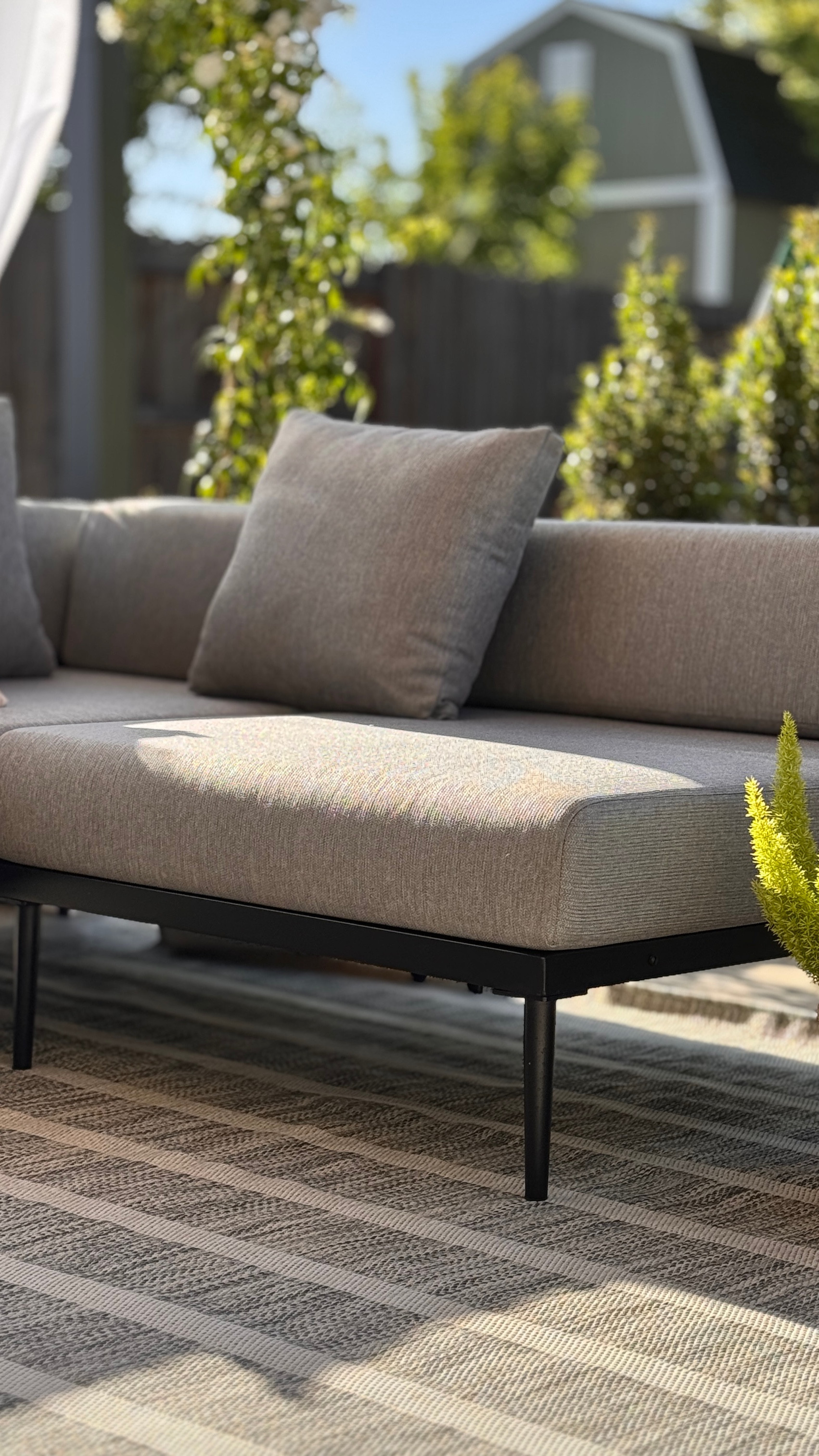 Official Reveal Alert! ✨If you've been following along, you've seen sneak peeks of our new patio furniture—now, it’s time for the big reveal! This modern outdoor sofa from Acanva 🛋️ has completely transformed our patio into a stylish and cozy retreat. 

I’ve had so much fun decorating the space and lounging in ultimate comfort! What I love most is how the modular design lets me configure the pieces to perfectly fit my space. Plus, with removable covers and high-quality fabric, it’s perfect for outdoor living. 

Ready to elevate your patio for summer? Comment "shop" for the link! 🔗🌞 

Use my code: alyelledesign8 for 8% off when you shop.

#LTKHome #LTKSaleAlert #LTKSummerEdit