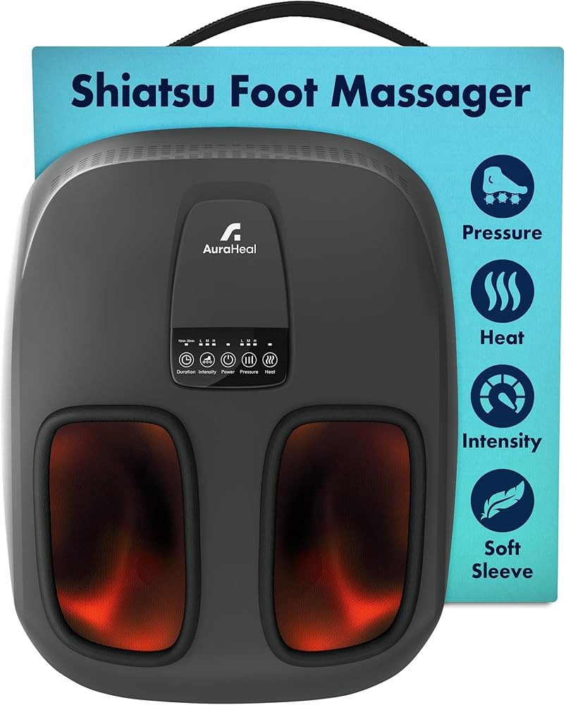 Shiatsu Foot Massager with Heat & Deep Kneading - Relieves Plantar Fasciitis, Neuropathy & Foot F... | Amazon (US)