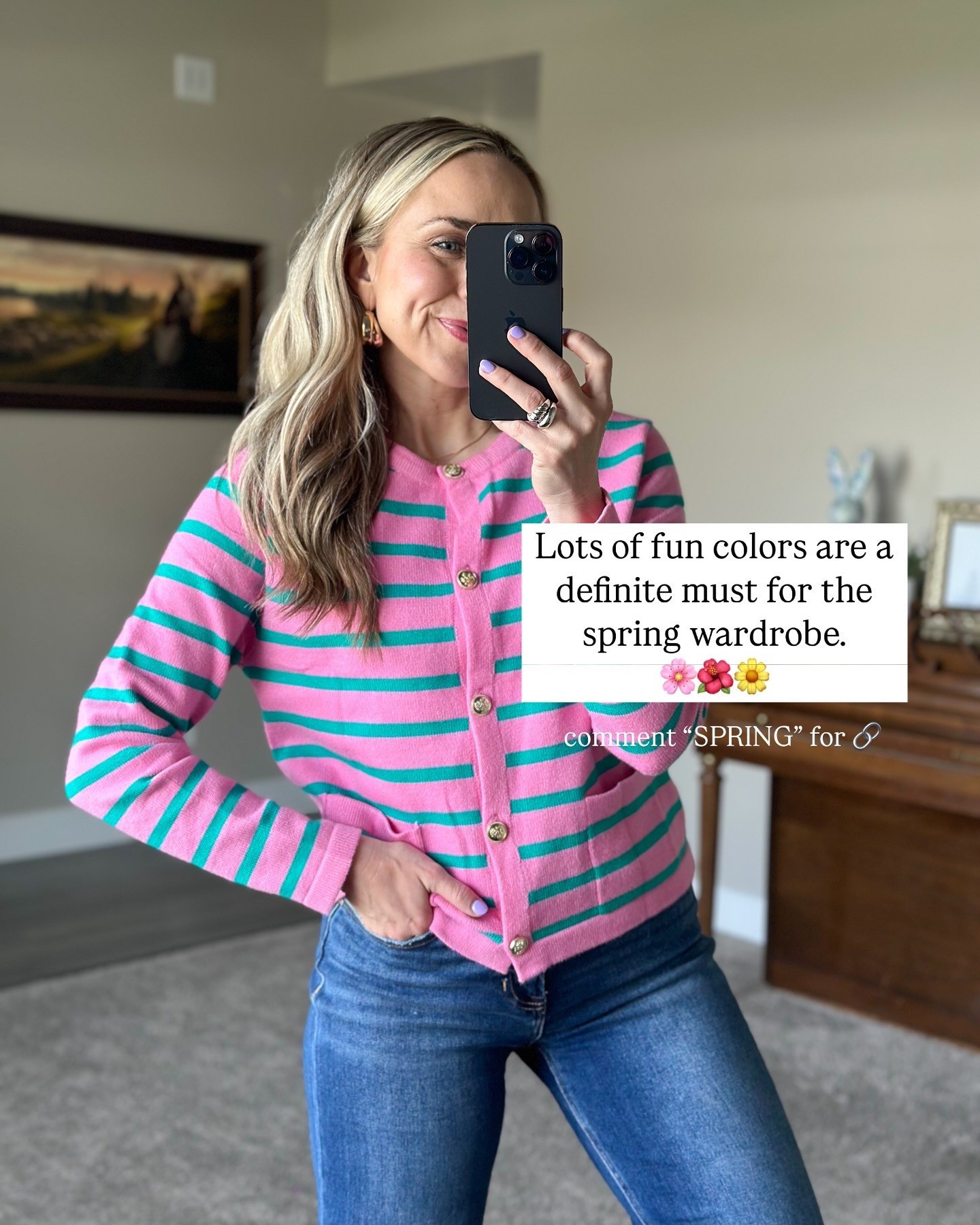 Colorful stripes for spring are a must! This cardigan is lightweight and would be so cute over a dress too!

True to size.

#LTKWatchNow #LTKFindsUnder50 #LTKSeasonal