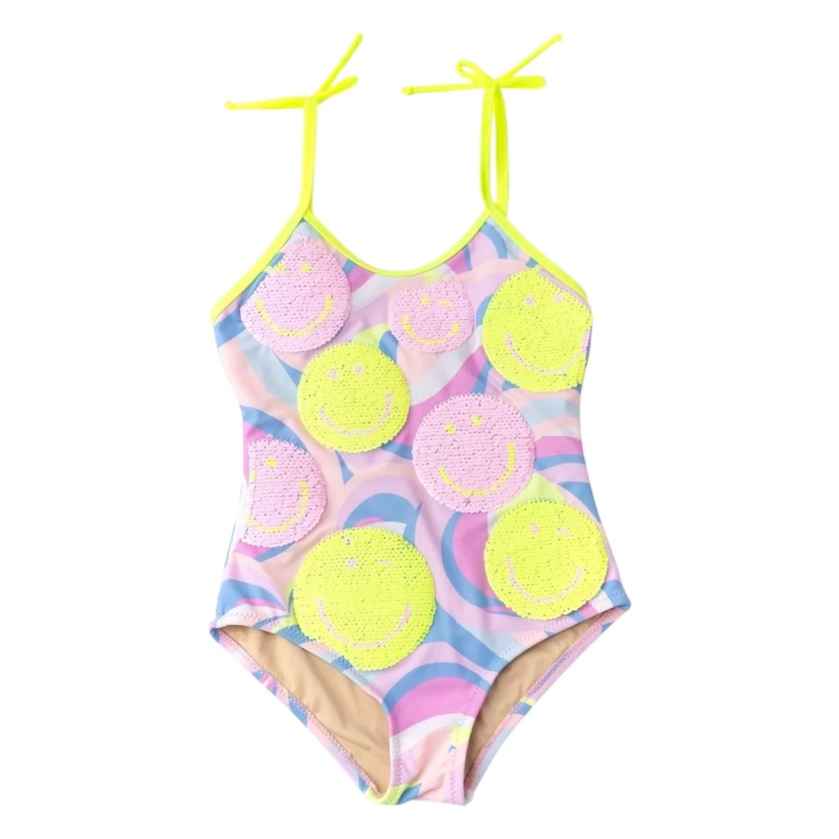 HAPPY SWIRL FLIP SEQUIN ONE PIECE SWIMSUIT | Mini Dreamers