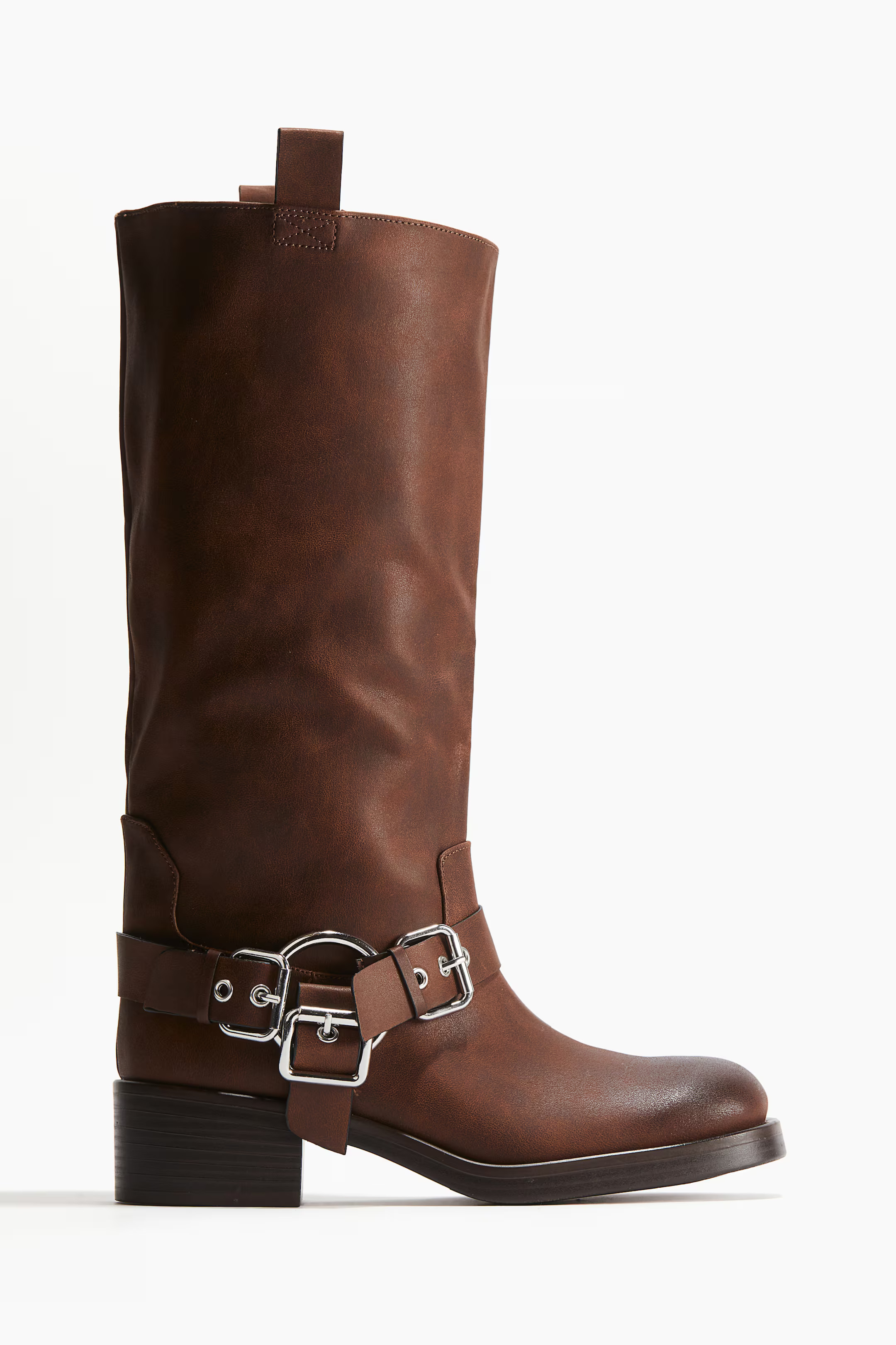 Knee-high biker boots | H&M (UK, MY, IN, SG, PH, TW, HK)