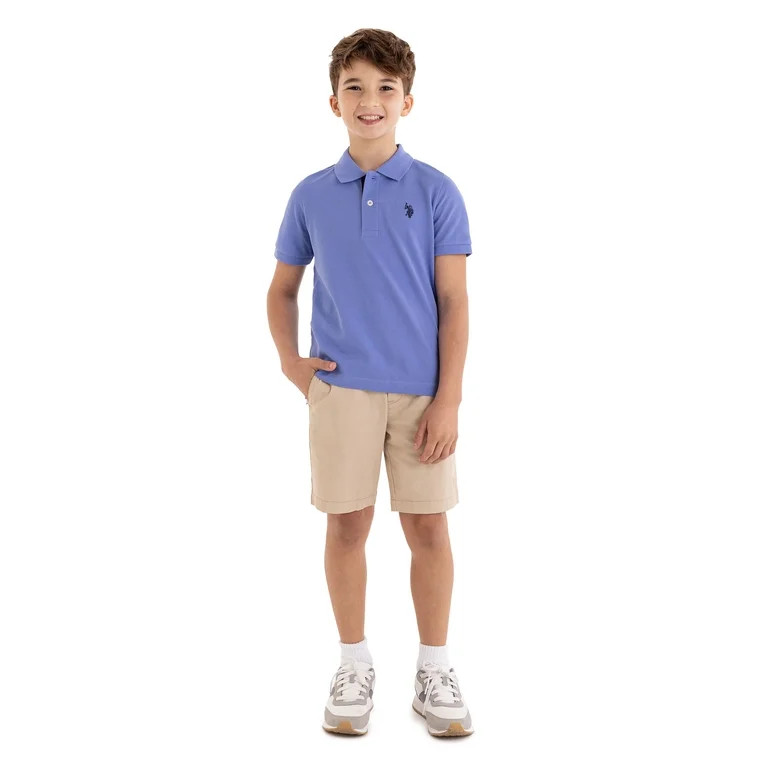 U.S. Polo Assn. Boys Short Sleeve Pique Polo Shirt, Sizes 4-18 | Walmart (US)
