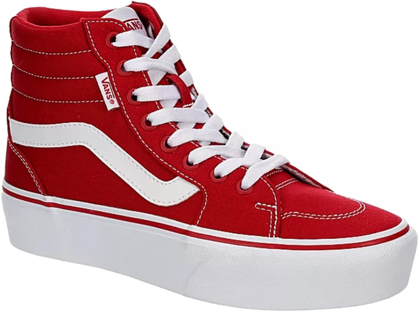 Vans Unisex Filmore High Platform Canvas Sneaker - Tango Red 8 | Amazon (US)