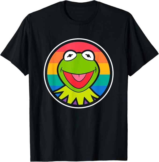 Disney The Muppets Kermit Rainbow Face Portrait T-Shirt | Amazon (US)