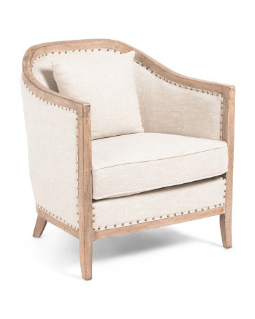 29.5x33.5 Peyton Accent Chair With Wood Frame | TJ Maxx