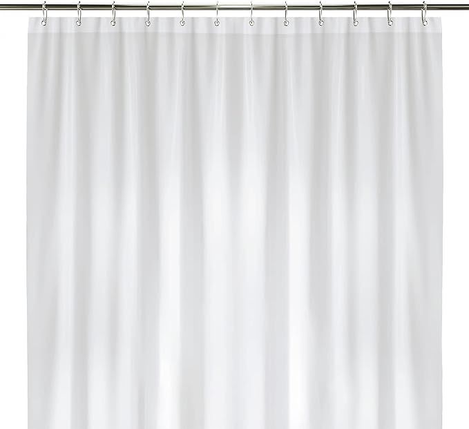 LiBa PEVA 8G Bathroom Shower Curtain Liner, 72" W x 72" H, White, 8G Heavy Duty Waterproof Shower... | Amazon (US)