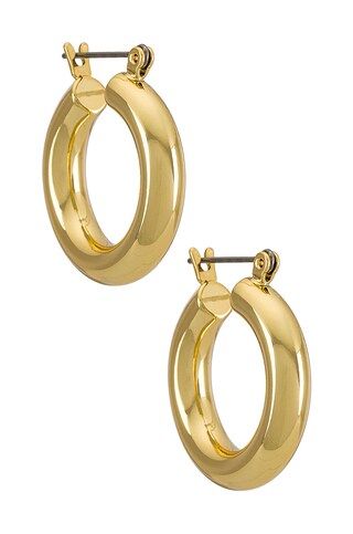 Luv AJ Baby Amalfi Tube Hoops in Gold from Revolve.com | Revolve Clothing (Global)
