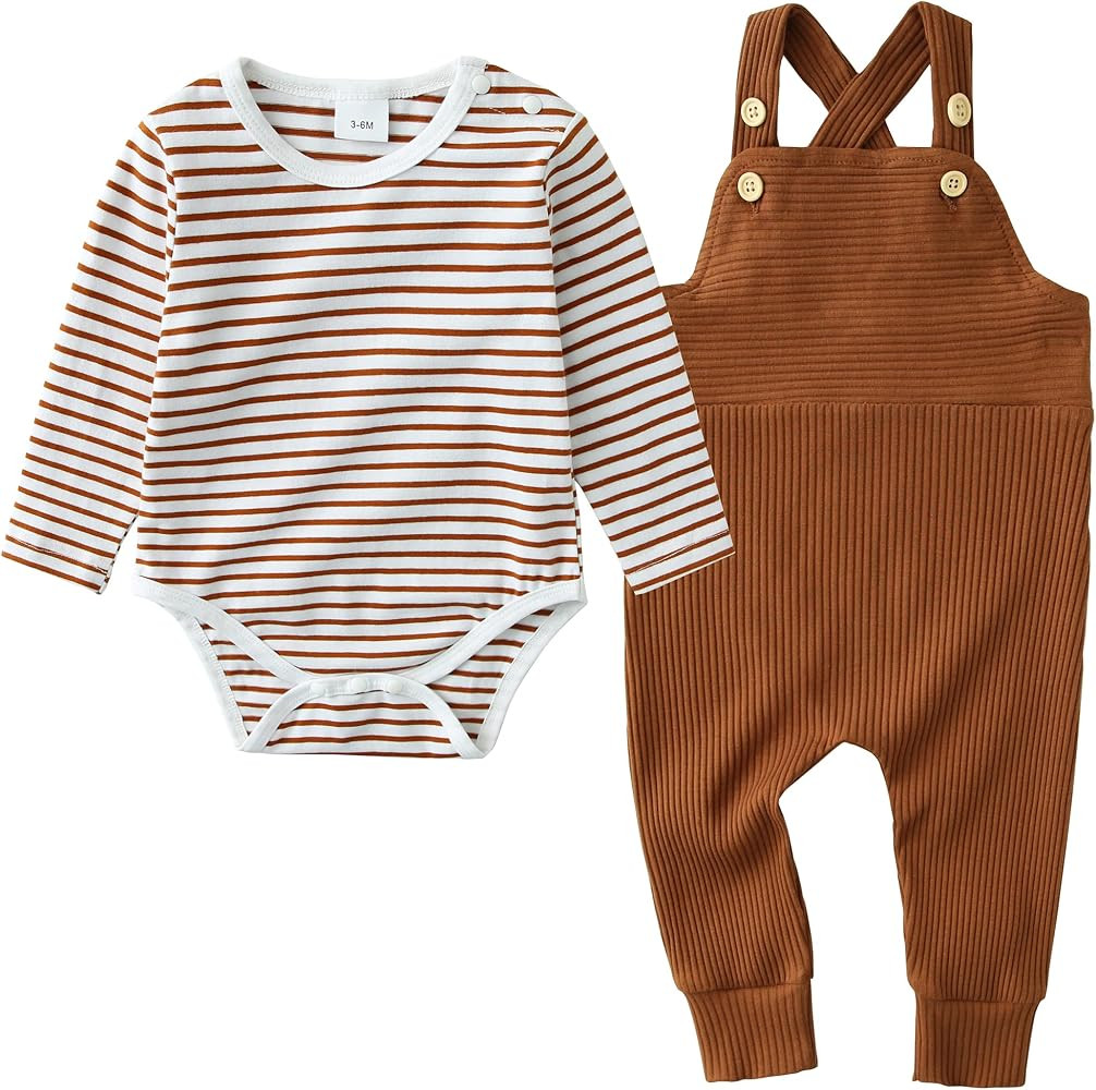 YUEMION Baby Boy Clothes Newborn Infant Boy Romper Pants Set, 0-24 Months | Amazon (US)