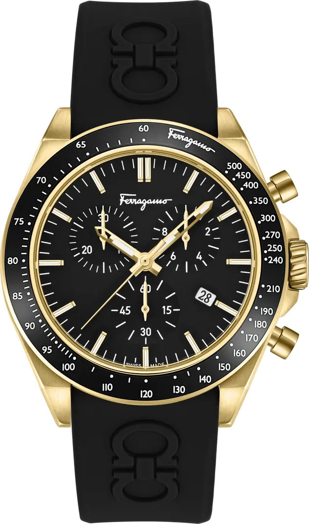 Silicone Strap Chronograph Watch, 43mm | Nordstrom