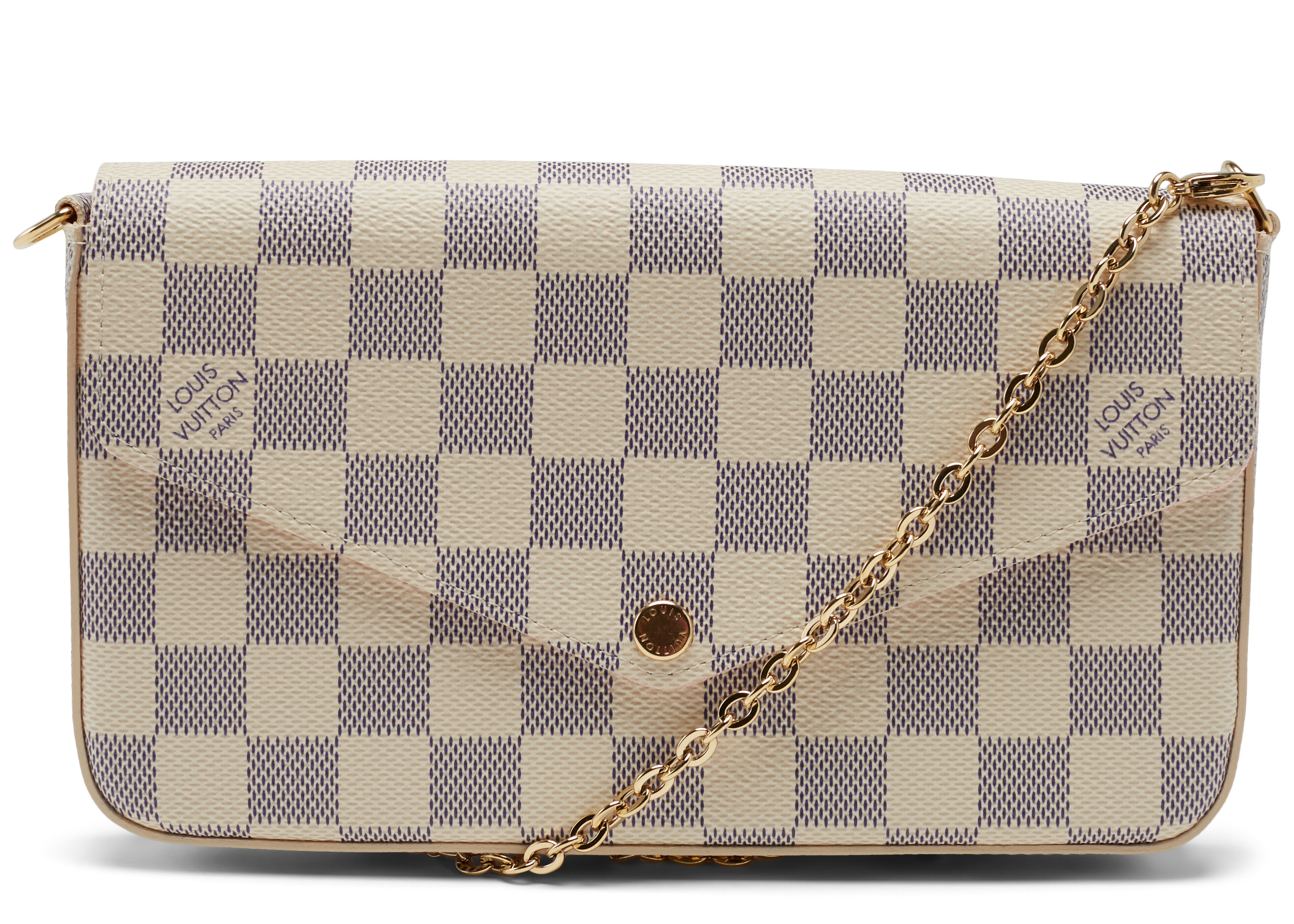 Louis Vuitton Pochette Felicie Damier Azur (Without Accessories) Rose Ballerine Lining | StockX