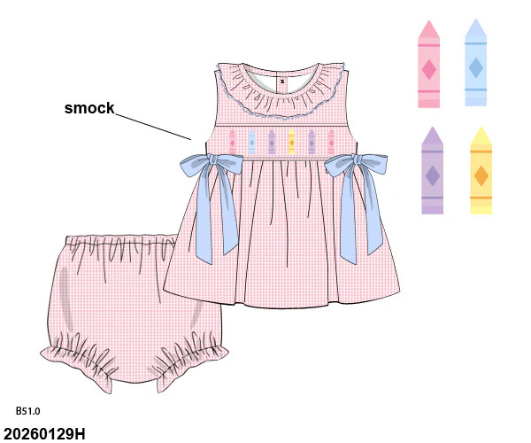 PRE SALE SHIPS JULY: Crayon Bloomer Set | Tutti Frutti Kids Co