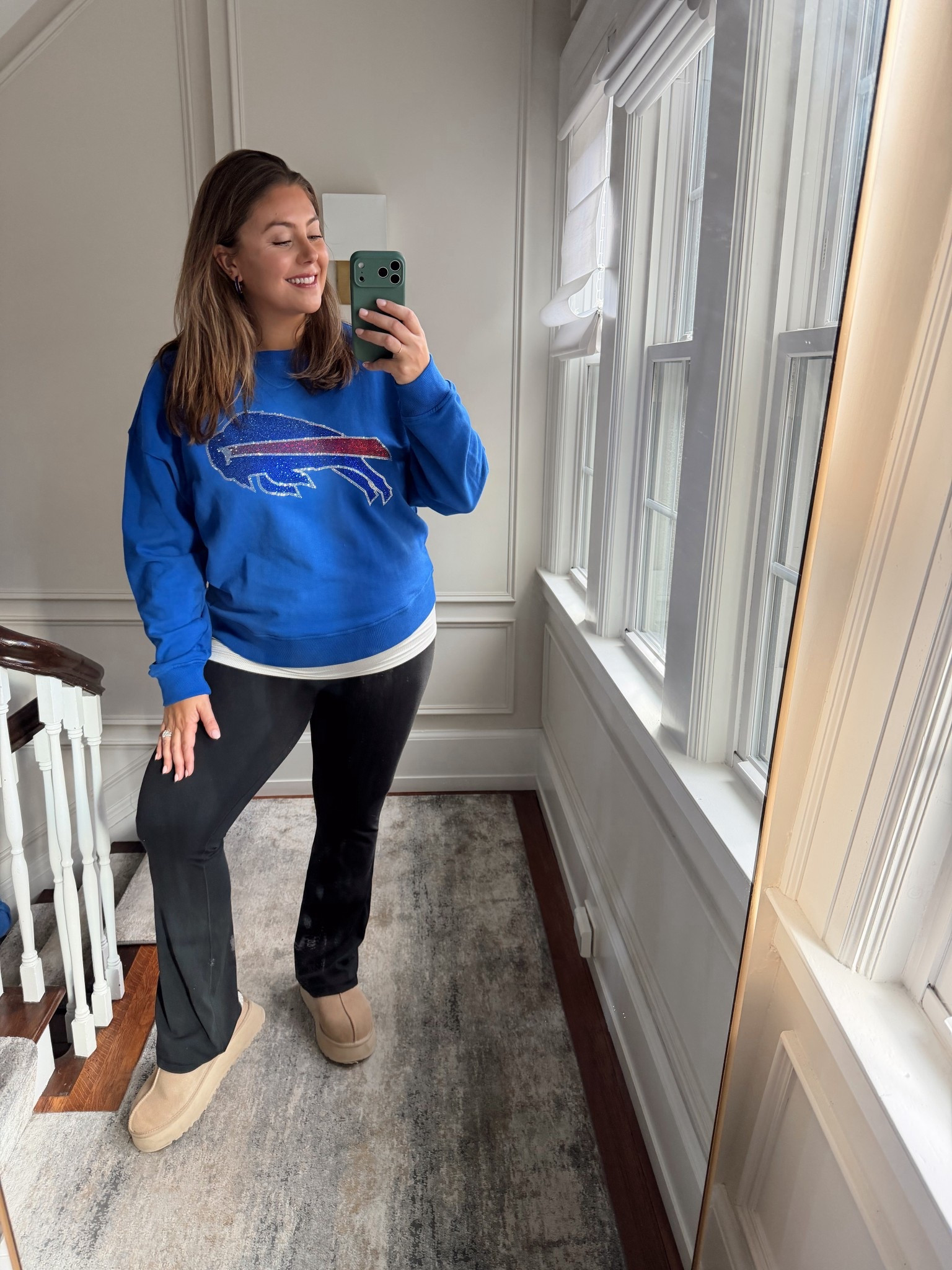 Wearing size XXL in sweater, XL in flare yoga pants (also sharing maternity style), XXL Tall in tank. Use CARALYN15 at Spanx. 

#LTKSeasonal #LTKPlusSize #LTKBump