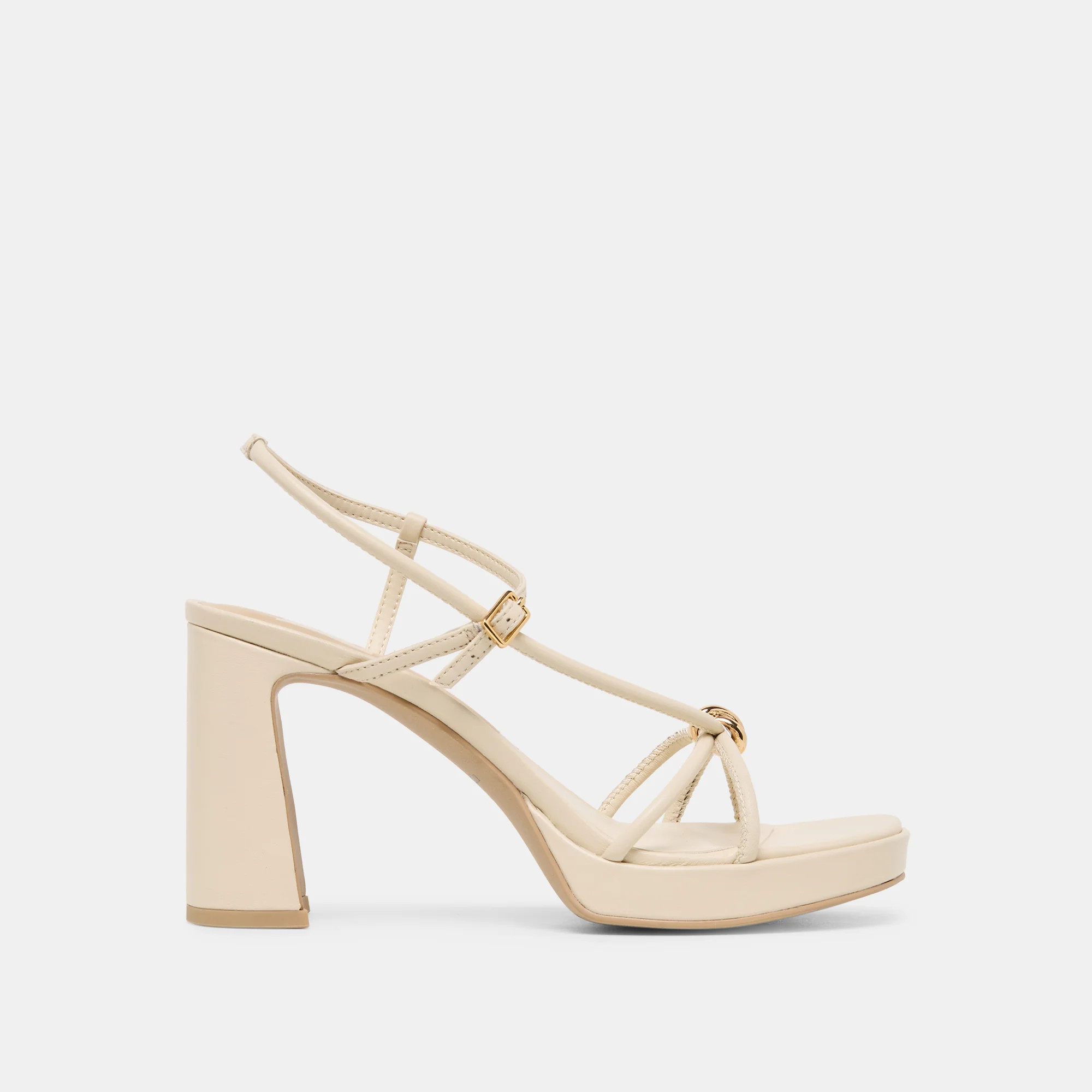 Odete Heels Creme Leather | DolceVita.com