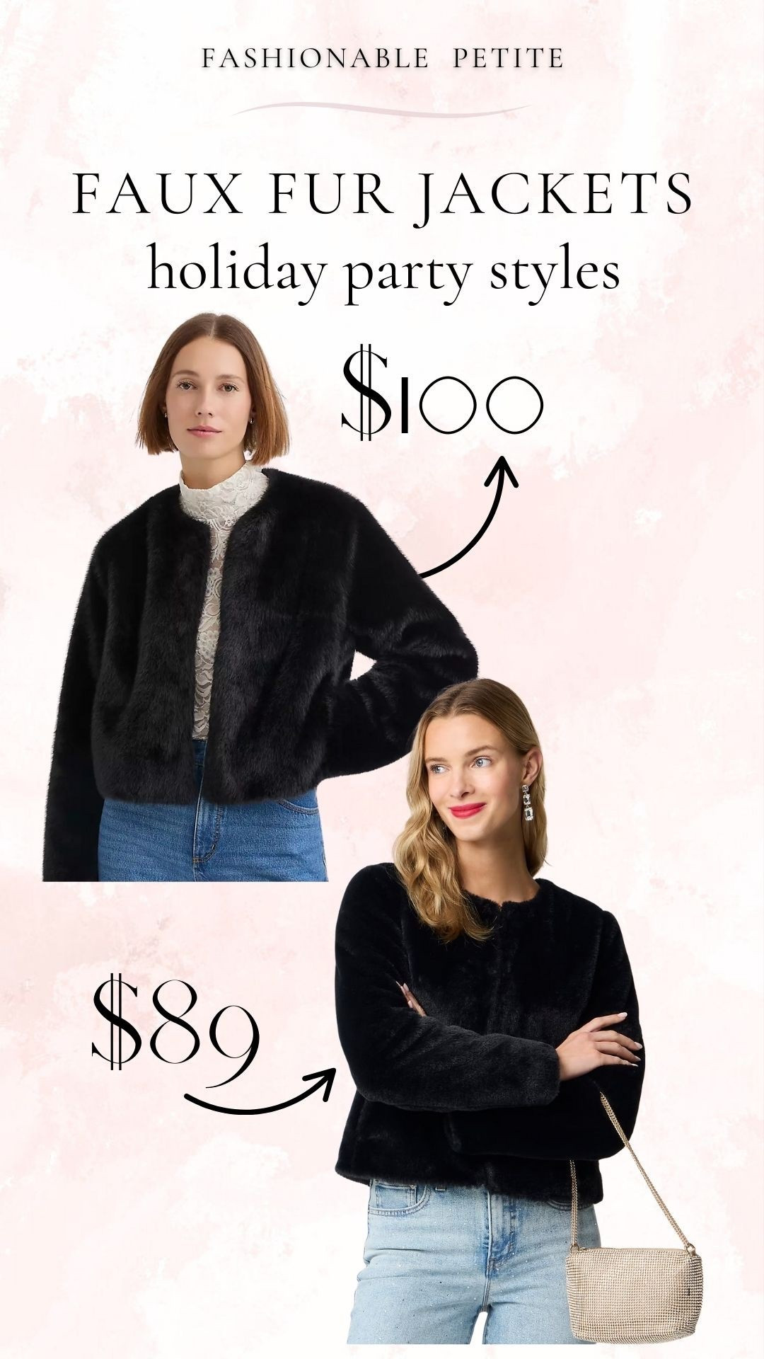 Black faux fur jackets that are both on sale for $100 and under! 

Faux fur coat, party outfit, faux fur jacket, holiday party 

#LTKSaleAlert #LTKHoliday #LTKFindsUnder100