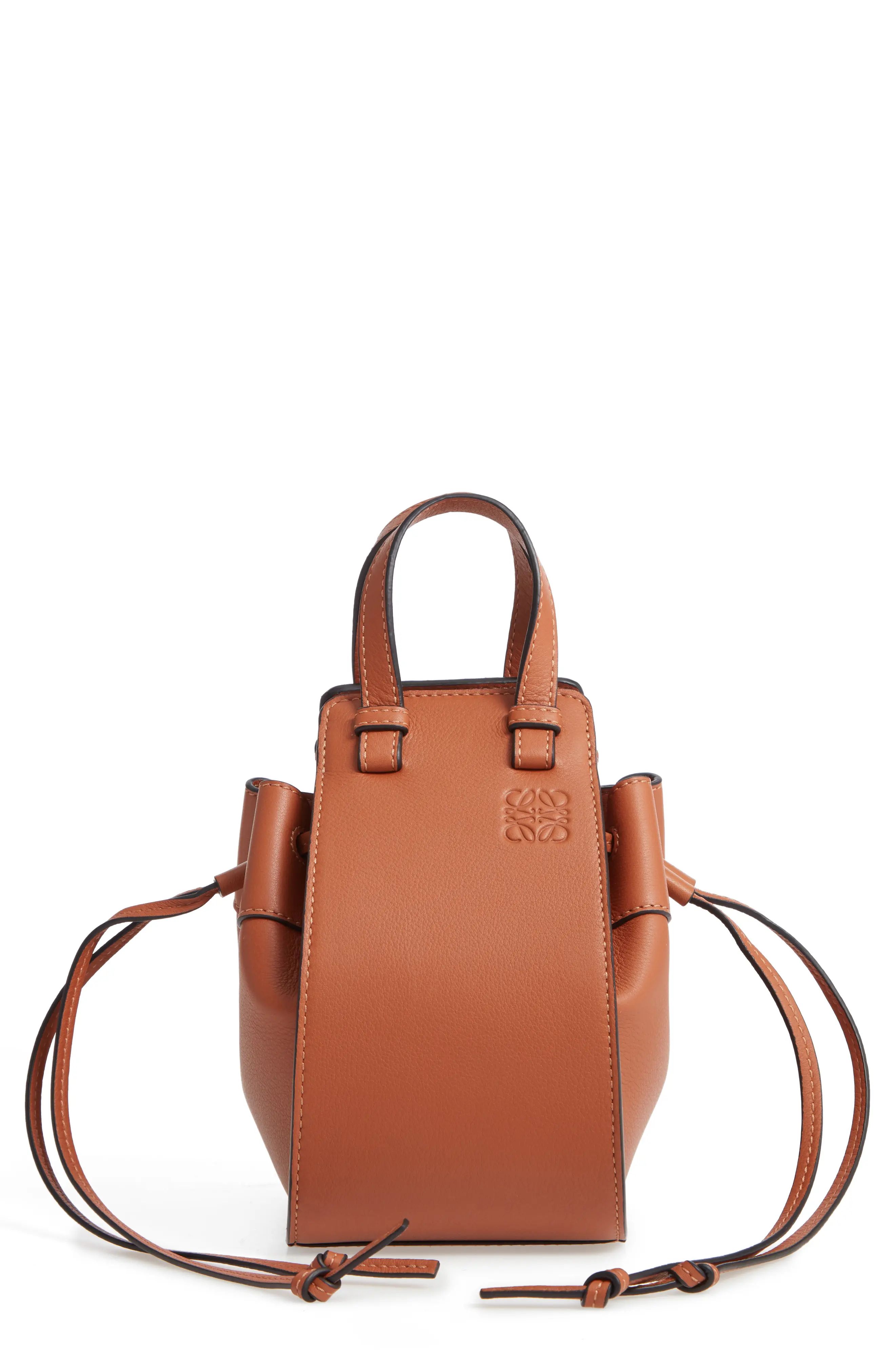 Loewe Mini Hammock Calfskin Leather Hobo Bag - Brown | Nordstrom