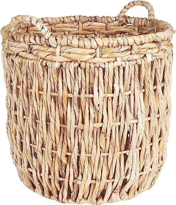 Household Essentials Brown Tall Round Wicker Storage Basket | Amazon (US)