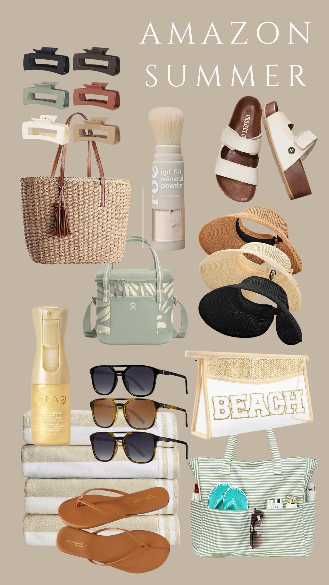 Summer accessories all from Amazon! Beach bags, beach towels, sunglasses, sandals, sunscreen  

#LTKFindsUnder50 #LTKSeasonal #LTKFamily