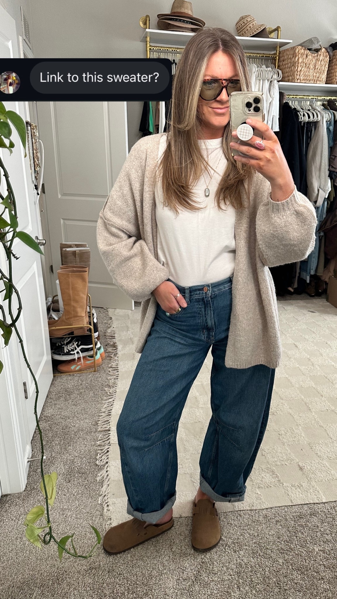 Large cardigan, medium tee, 30 tall jeans (also saved 🇨🇦)  11 shoes 

#LTKOver40 #LTKootd #LTKTall