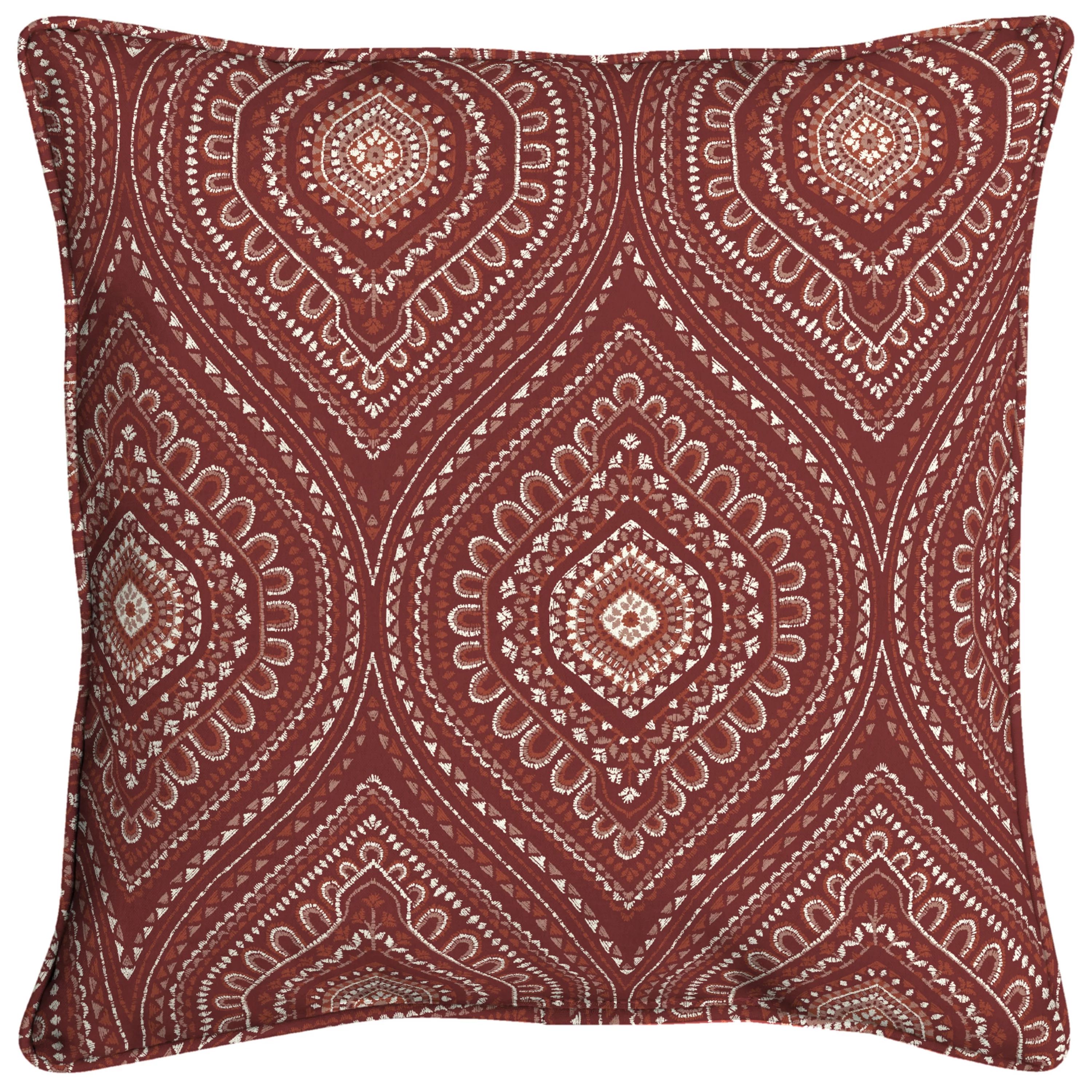 Better Homes & Gardens 20" x 20" Red Medallion Polyester Outdoor Throw Pillow (1 Piece) | Walmart (US)