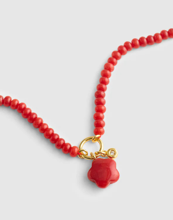 Semiprecious Beaded Charm Necklace | Madewell