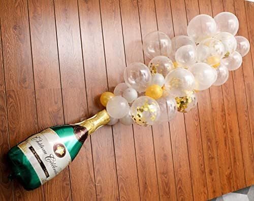 Champagne Bottle Balloon Kit, 2Pcs 40" Champagne Bottle Balloon & 70Pcs Assorted Balloons Ideal for  | Amazon (US)