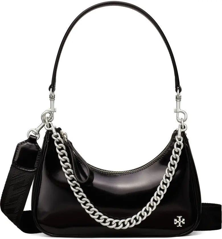 Tory Burch 151 Mercer Patent Small Leather Crescent Bag | Nordstrom | Nordstrom