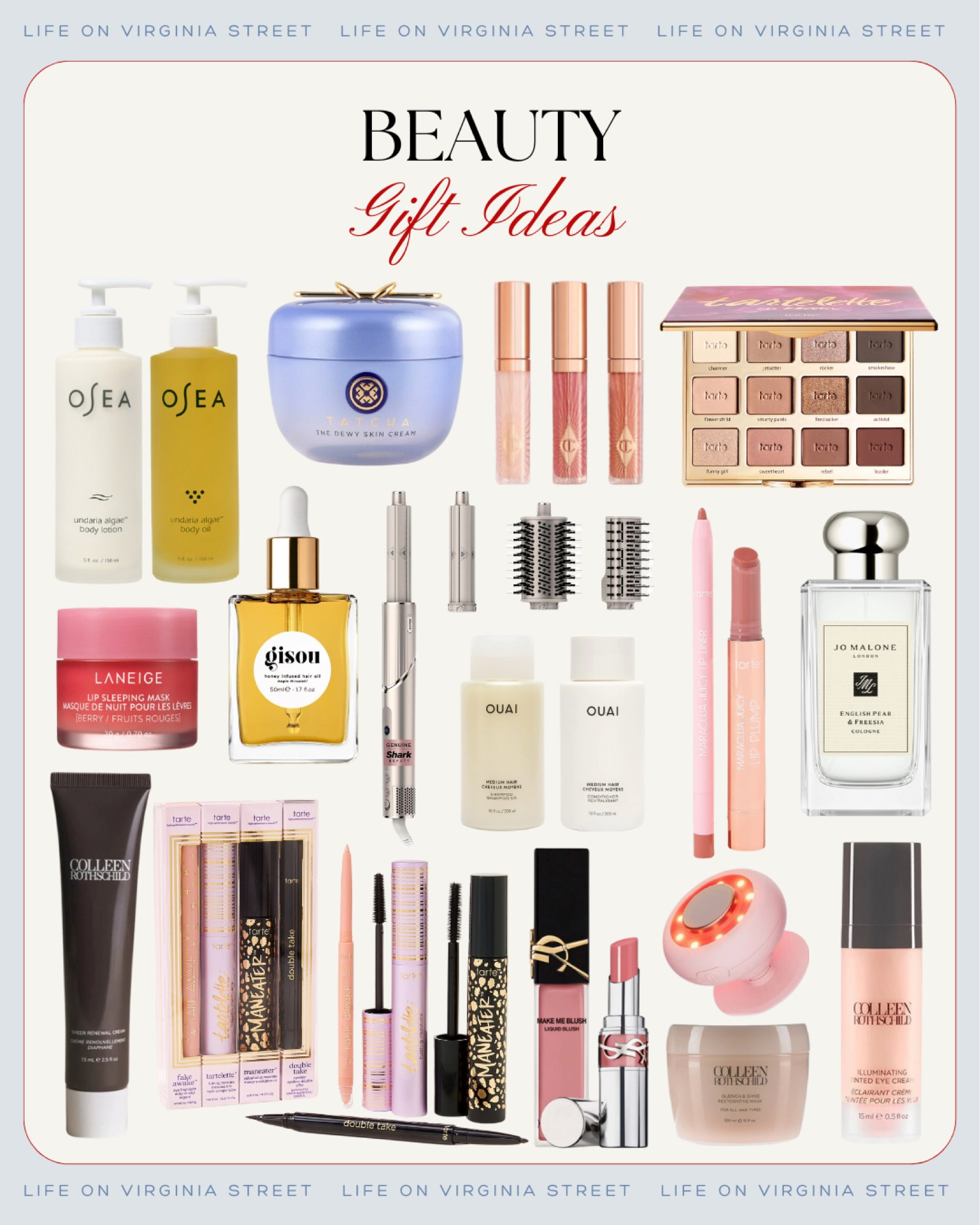 Beauty gift ideas! Great on their own or as a stocking stuffer! Includes OSEA gift set, tarte eyeshadow palette, my favorite moisturizer, shark hair styling tools, lip balm, mini red light device, mascara gift set and more! #ltkgiftguide #ltkbeauty #ltkfindsunder50 #ltkfindsunder100 #ltkholiday #ltkover40

#LTKCyberWeek #LTKBeauty #LTKGiftGuide