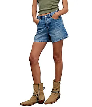 Free People We The Free Tippi High Rise Relaxed Denim Shorts - 28 | Dillard's