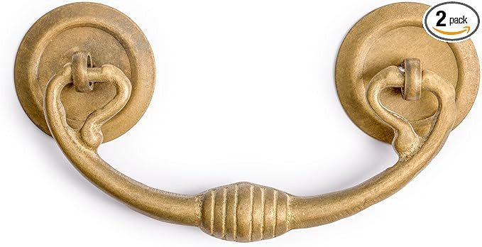 Hardware Philosophy Antelope Brass Drawer Handle Hardware Pulls 4.4 Inches - Set of 2 - Architect... | Amazon (US)