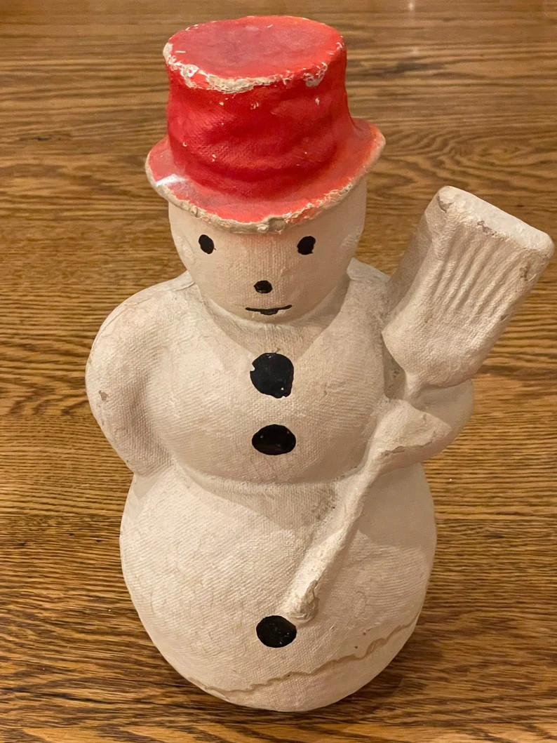 Authentic Vintage 1950's Pulp Paper Mache White/red/black | Etsy | Etsy (US)