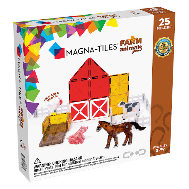 Magna-Tiles Farm Animals - 25 pc | Fat Brain Toys