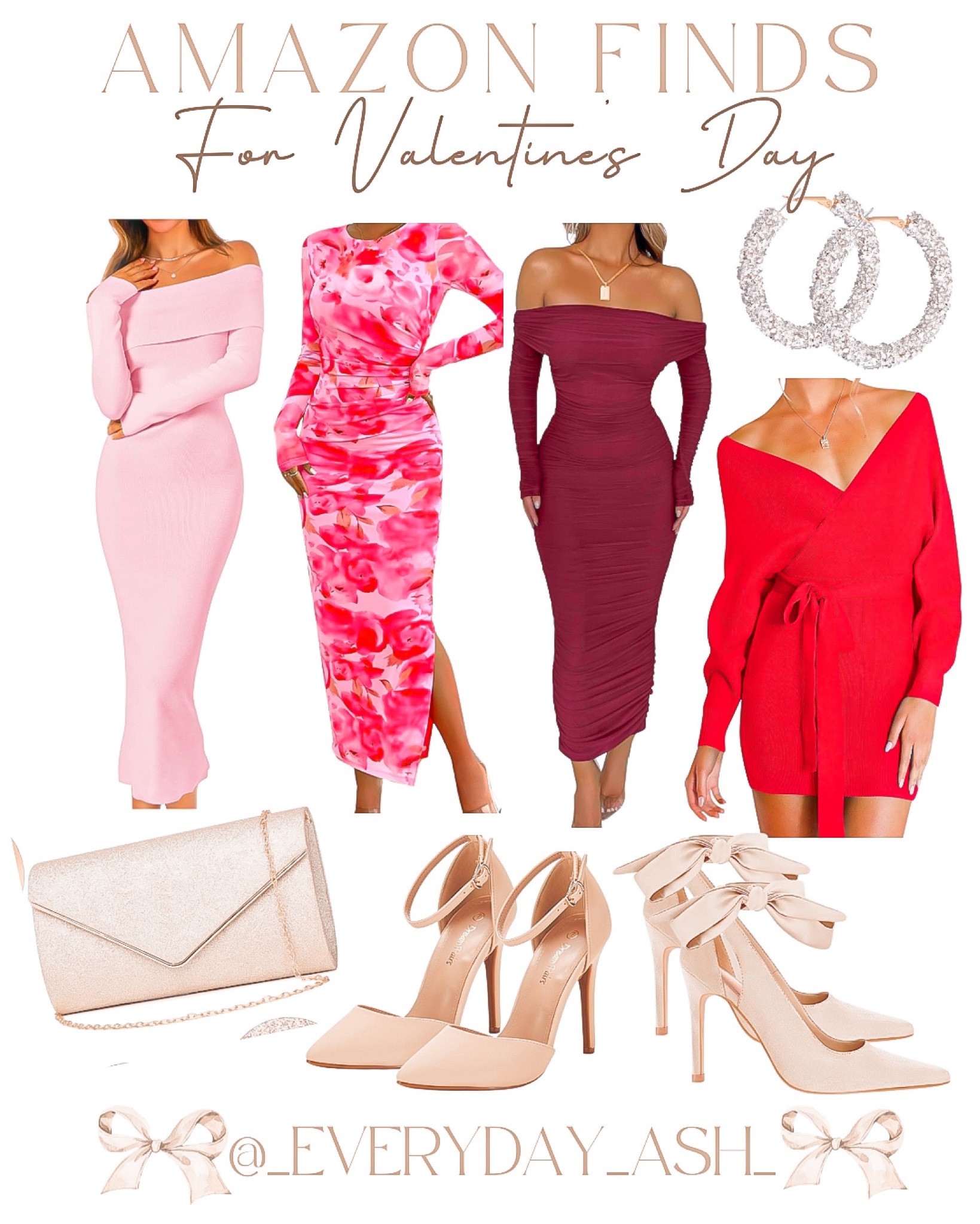 Amazon • Valentine’s Day 🩷♥️

Pink dress, red dress, floral dress, Valentine’s Day dress, sweater dress, Amazon fashion, Amazon dress, mini red dress, long sleeve dress, clutch bag, nude heels, silver hoop earrings 

#LTKStyleTip #LTKFindsUnder50 #LTKParties