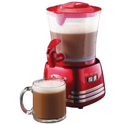 Nostalgia Retro 32-Ounce Hot Chocolate, Milk Frother, Cappuccino, Mocha, Latte Maker and Dispenser | Target