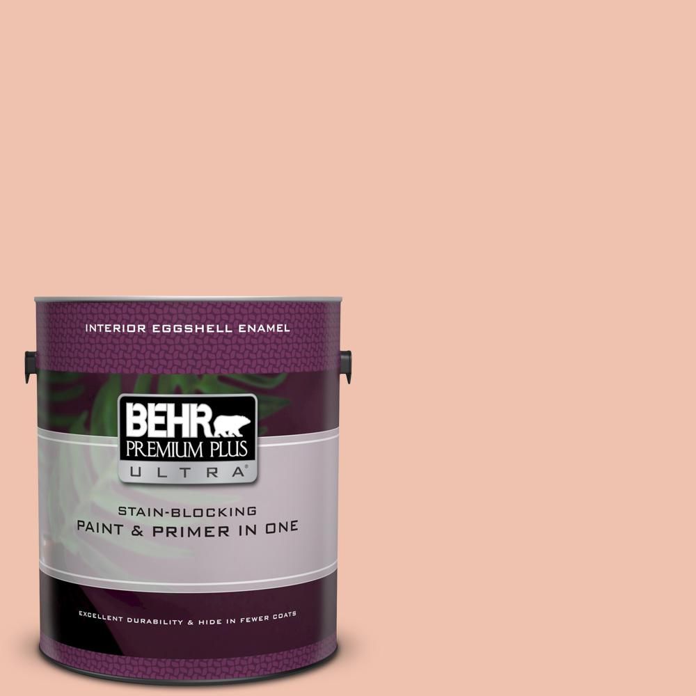 BEHR Premium Plus Ultra 1 gal. #M180-3 Flamingo Feather Eggshell Enamel Interior Paint and Primer... | The Home Depot
