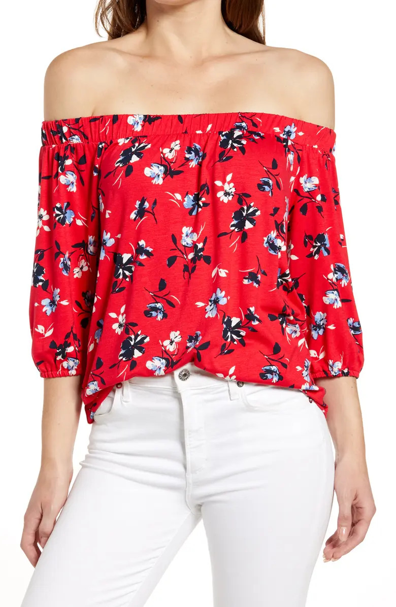 Floral Off the Shoulder Top | Nordstrom