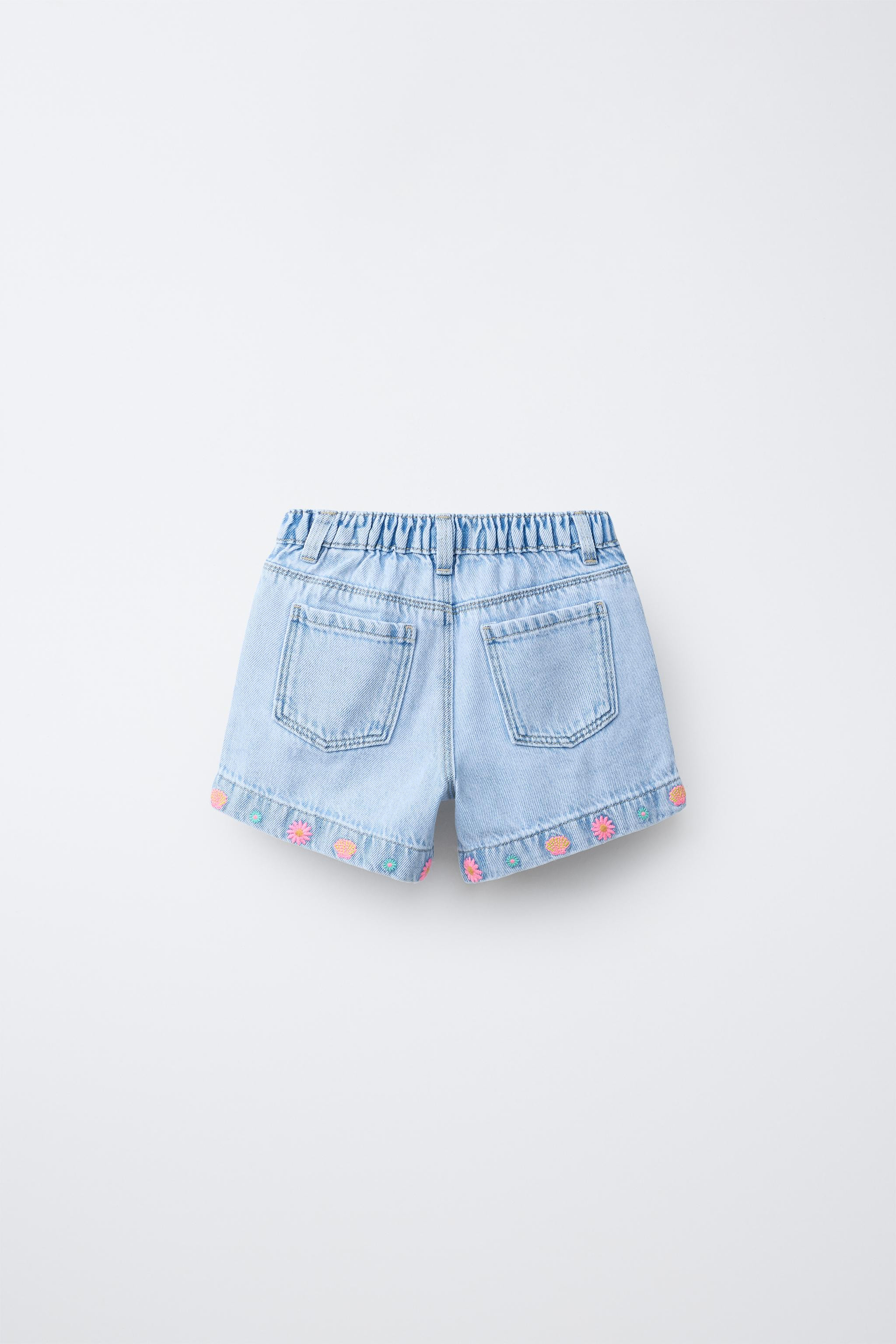 EMBROIDERED DENIM SHORTS | Zara US