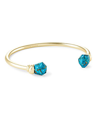 Ellms Gold Cuff Bracelet in Bronze Veined Turquoise Magnesite | Kendra Scott