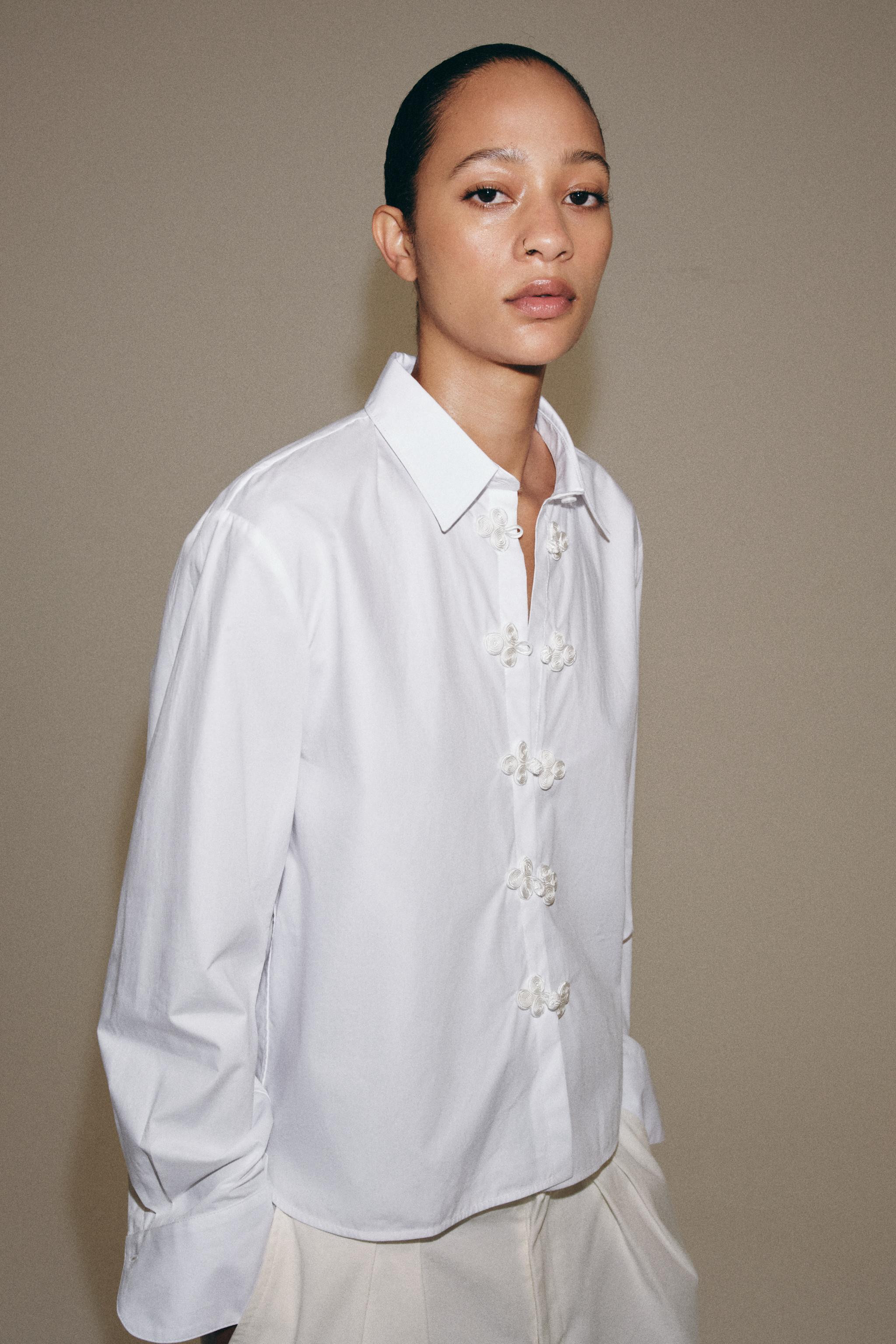 ZW COLLECTION FROG FASTENING SHIRT | Zara US