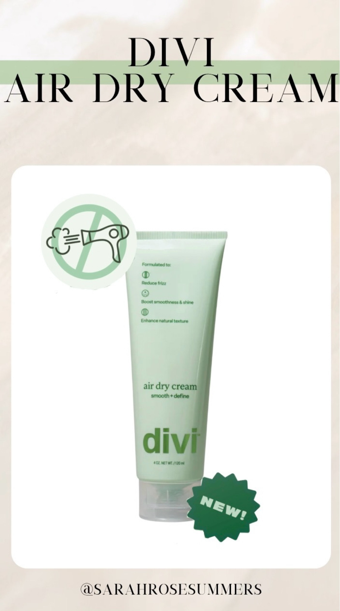 Divi new product alert! Use code sarahrose15 for 15% off. Divi air dry cream

#LTKSaleAlert #LTKBeauty #LTKFindsUnder50